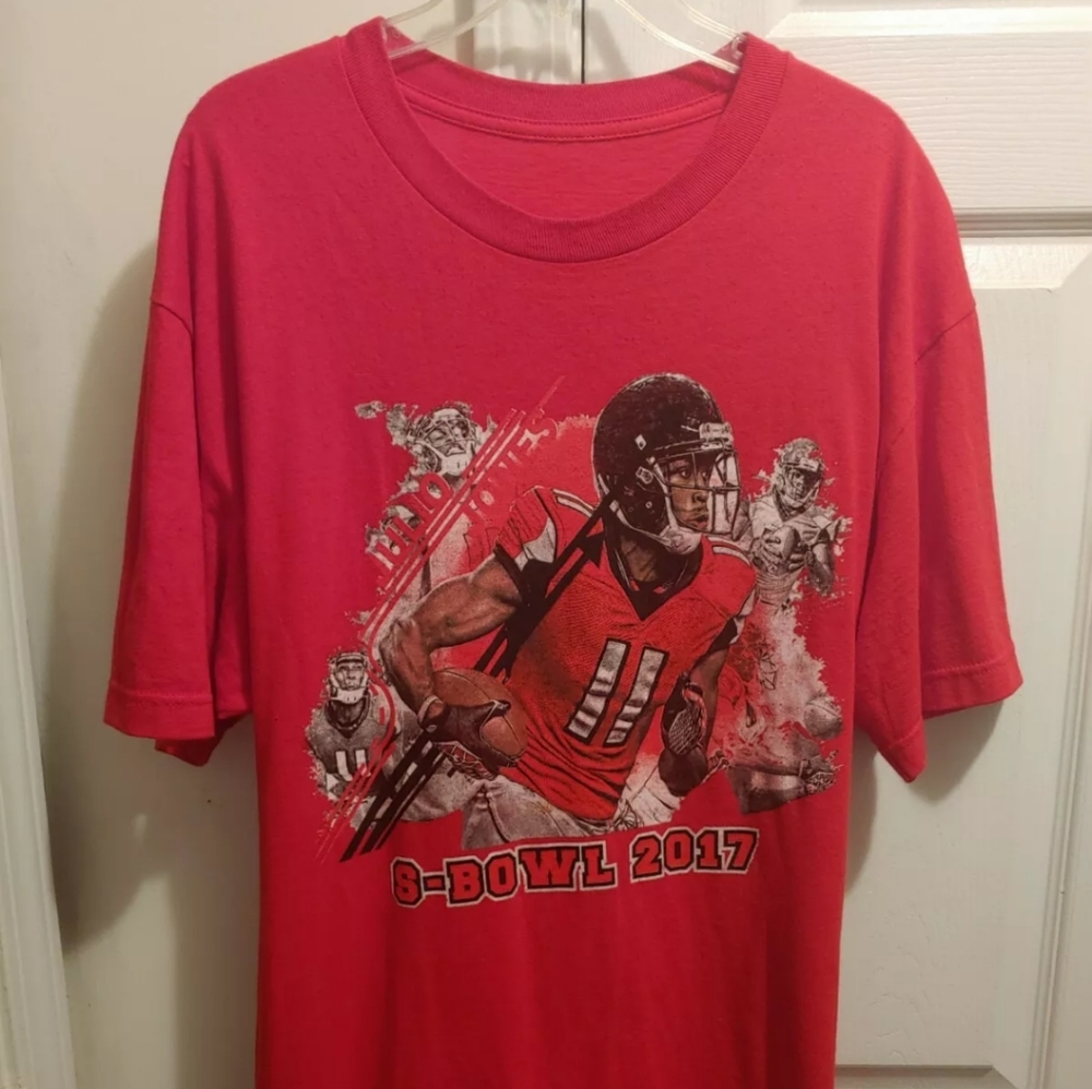 Julio Jones Great NFL Atlanta Falcons Wide Receiver Red Adult #11 Tee